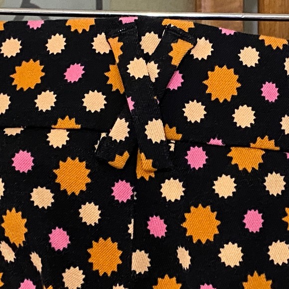 Anthropologies Kick Flare Trouser Pants Starburst Pattern Size 10 - Picture 6 of 14